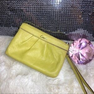Coach green Wallet Wristlet